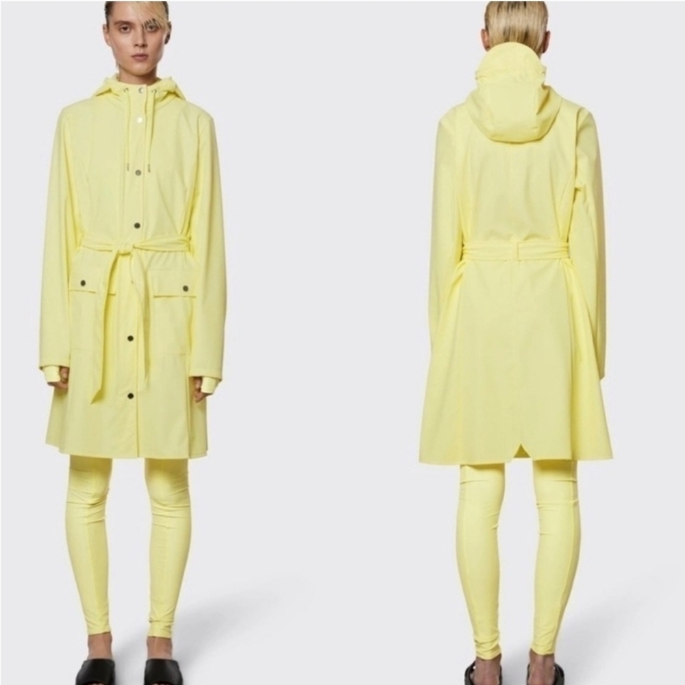Rains Hooded Raincoat (Color: Straw) NEW in Poly Bag